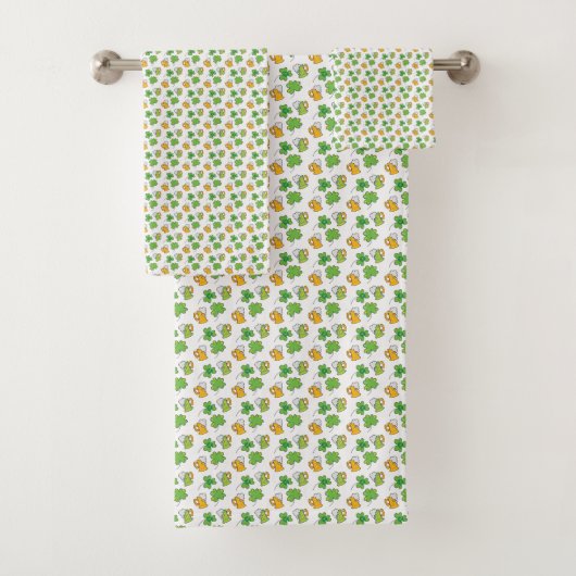 St. Patrick's Day Towel Set Bad Handdoek (Insitu)