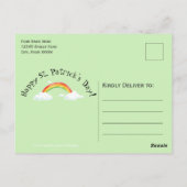 St. Patrick's Day Tractor Naam toevoegen Briefkaart (Achterkant)