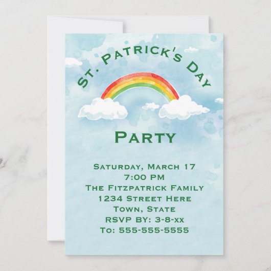St. Patrick's Day  Tractor Save the Date (Achterkant)