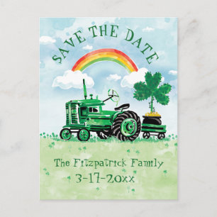 St. Patrick's Day  Tractor Save the Date Aankondigingskaart