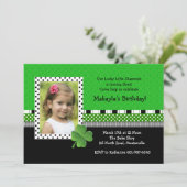 St. Patrick's Day Trendy Foto Uitnodiging (Staand voorkant)