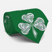 St. Patrick's Day Trinity Knot Shamrock Stropdas (Opgerold)