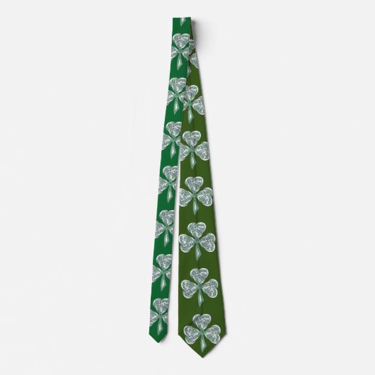 St. Patrick's Day Trinity Knot Shamrock Stropdas (Achterkant)