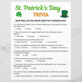 St. Patrick's Day Trivia Spel
