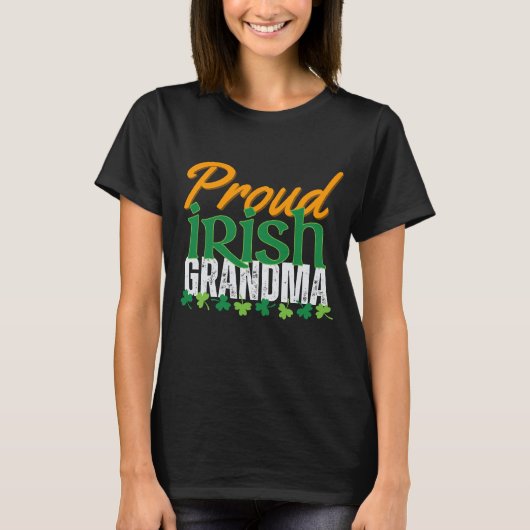 St. Patrick's Day Trotse Ierse oma Gift T-shirt (Voorkant)