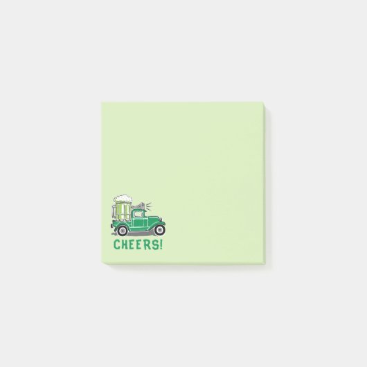 St Patrick's Day  Truck Green Beer 3x3 Post-it® Notes (Voorkant)