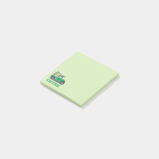 St Patrick's Day  Truck Green Beer 3x3 Post-it® Notes (Schuin)