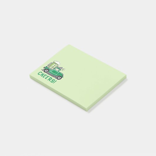 St Patrick's Day  Truck Green Beer 4x3 Post-it® Notes (Schuin)