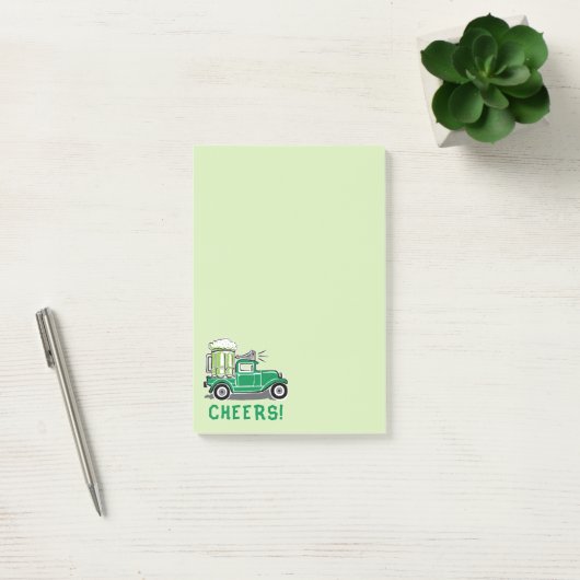St Patrick's Day  Truck Green Beer 4x6 Post-it® Notes (Kantoor)