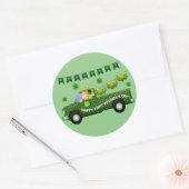 St Patrick's Day Truck Ronde Sticker (Envelop)