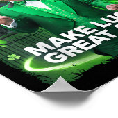 St Patricks Day Trump Leprechaun Pet maakt geluk Poster (Hoek)