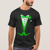 St Patrick's Day Tuxedo Schattige Grappig Kostuum T-shirt (Voorkant)