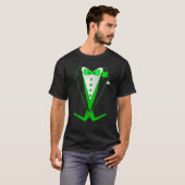 St Patrick's Day Tuxedo Schattige Grappig Kostuum  T-shirt (Voorkant volledig)