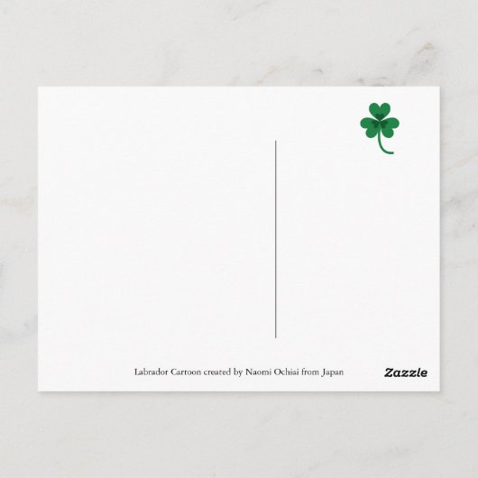 St. Patrick's Day Two Fox Red Labradors Briefkaart (Achterkant)