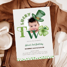 St. Patrick's Day Two Lucky Shamrock 2e verjaardag