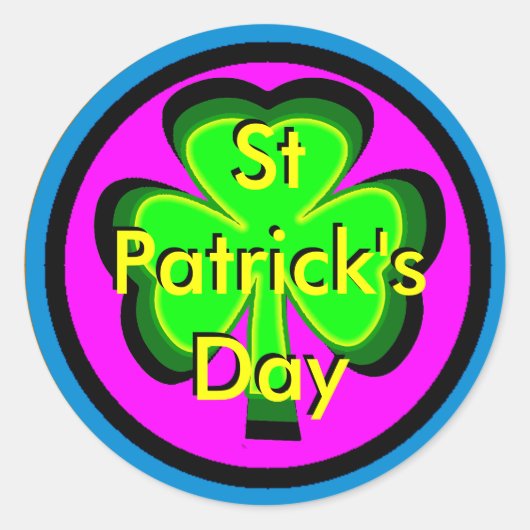 St Patrick's Day UCreate 4 Ronde Sticker (Voorkant)