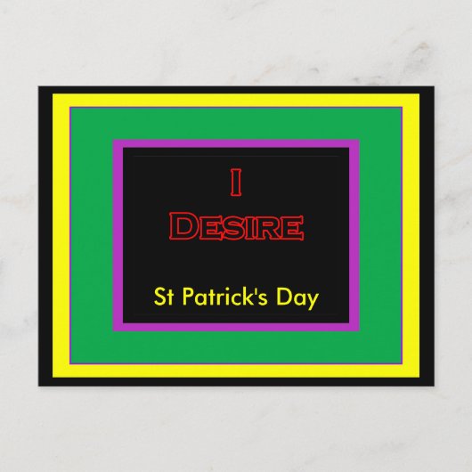 St Patrick's Day UCreate Sjablonen Briefkaart (Voorkant)