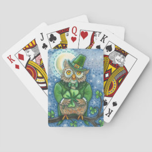 ST. PATRICK'S DAY UIL, 4-BLADE KLAVER Kabouter Pokerkaarten