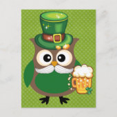 St. Patrick's Day Uil Briefkaart (Voorkant)