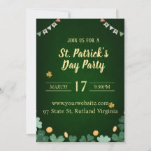St Patricks Day uitnodiging
