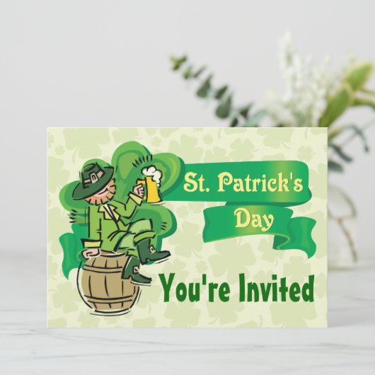 St. Patrick's Day Uitnodigingen! Kaart (Staand voorkant)