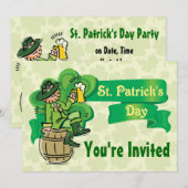 St. Patrick's Day Uitnodigingen! Kaart (Voorkant / Achterkant)