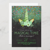 St. Patrick's Day Unicorn Birthday Kaart (Voorkant / Achterkant)