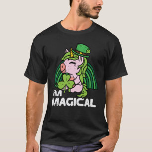 St Patricks Day Unicorn Im Magical Irish Girls Kin T-shirt