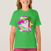 St Patricks Day Unicorn Leprechaun T-shirt (Voorkant)