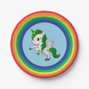 St. Patrick's Day Unicorn Pegasus Papieren Bordje