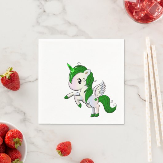 St. Patrick's Day Unicorn Pegasus Servet (Insitu)