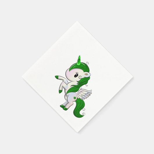 St. Patrick's Day Unicorn Pegasus Servet (Hoek)