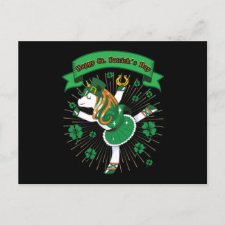 St. Patrick's Day Unicorn - Saint Patrick's Day- Briefkaart