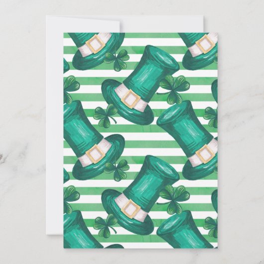 St. Patrick's Day Unisex Baby shower Kaart (Achterkant)