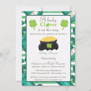 St. Patrick's Day Unisex Baby shower Kaart