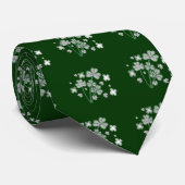 St. Patrick's Day unisex shamrock stropdassen (Opgerold)