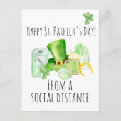 St. Patrick's Day van sociale afstand Covid Briefkaart (Voorkant)