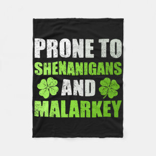 St. Patricks Day vatbaar voor kattenkwaad en onzin Fleece Deken