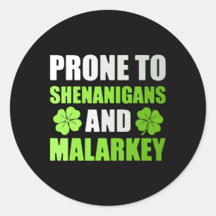 St. Patrick's Day vatbaar voor Schelmenstreken en Ronde Sticker