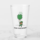 St. Patrick's Day Verhoog Je Geest Glas (Achterkant)