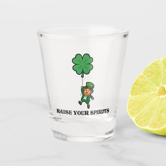 St. Patrick's Day Verhoog Je Geest Shot Glas (Voorkant)