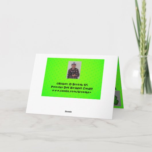 St Patrick's Day Verjaardag Groeten Dag Kaart (Achterkant)