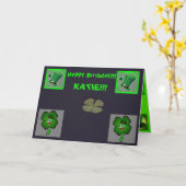 St Patrick's Day Verjaardag Groeten Dag Kaart (Gele Bloem)