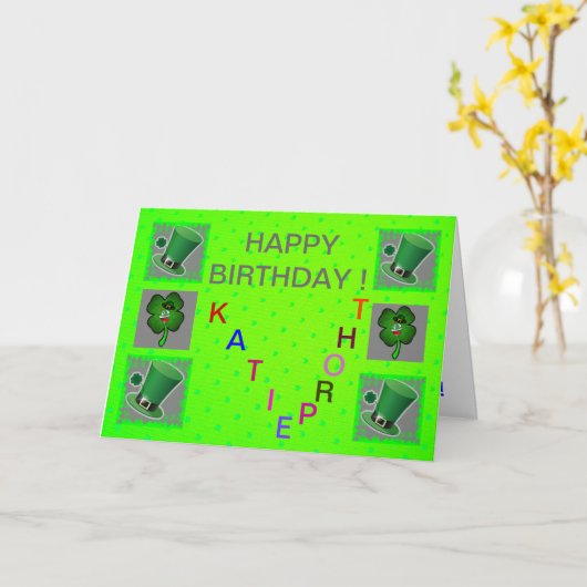 ST PATRICK'S DAY VERJAARDAG KAART (Gele Bloem)