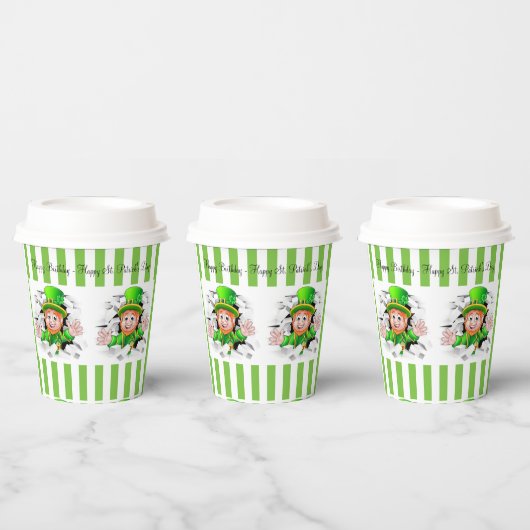 St. Patrick's Day Verjaardag Papieren Beker (Multi)