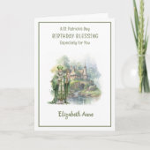 St. Patrick's Day Verjaardag Rozen Celtic Cross Kaart (Voorkant)