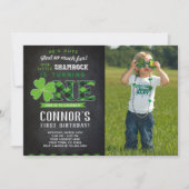 St Patrick's Day Verjaardag Uitnodiging met Foto (Voorkant)