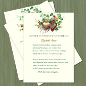 St. Patrick's Day Verjaardag Zegen Shamrocks Kaart