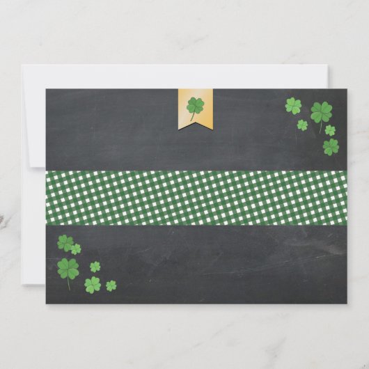 St. Patricks Day verjaardagsfeest foto uitnodigen  Kaart (Achterkant)