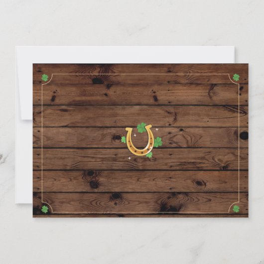 St. Patricks Day verjaardagsfeest foto uitnodigen Kaart (Achterkant)